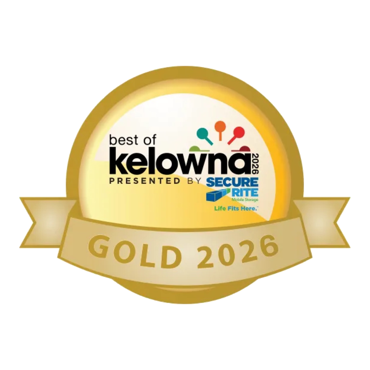 Best of Kelowna 2026 gold award seal