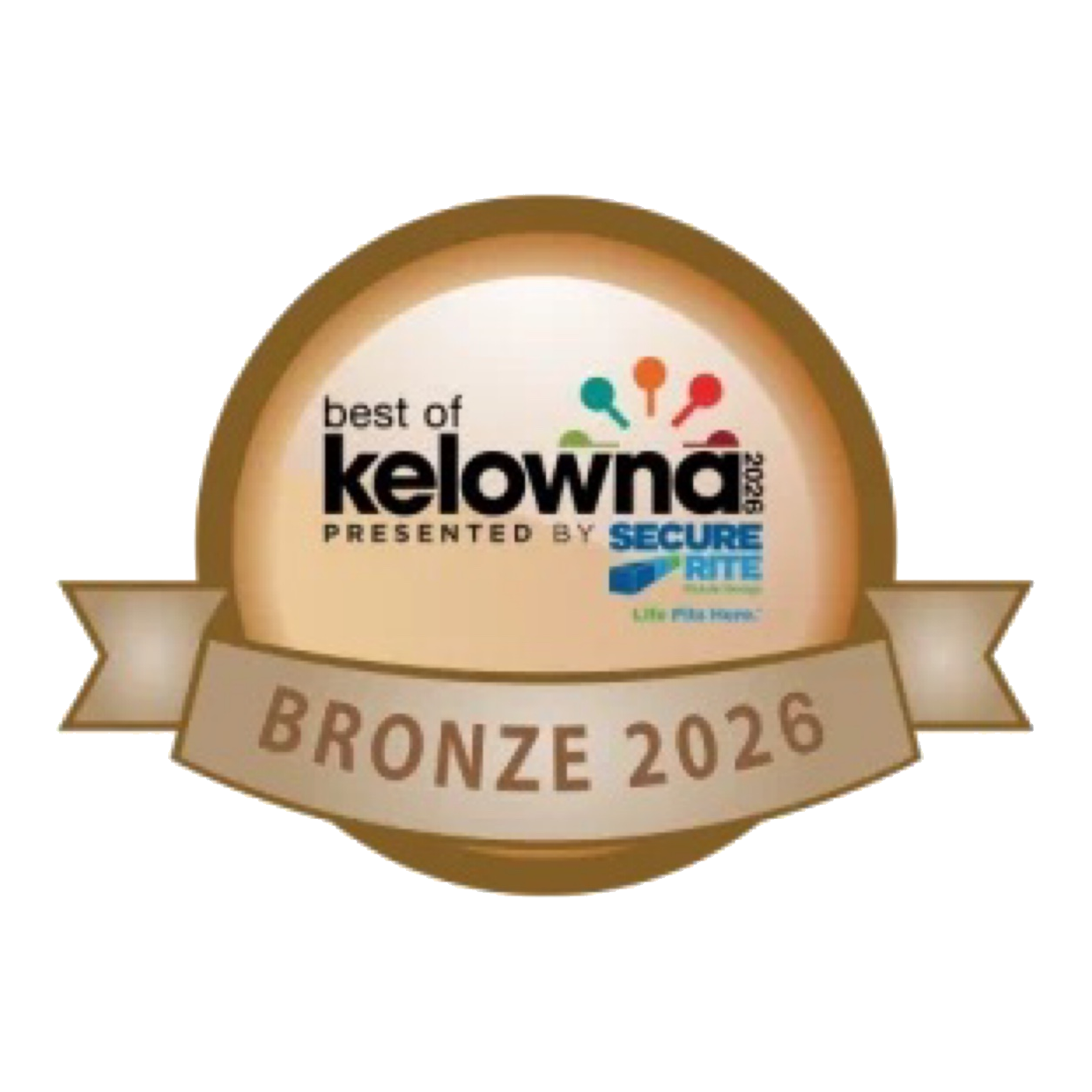 Best of Kelowna 2026 bronze award seal